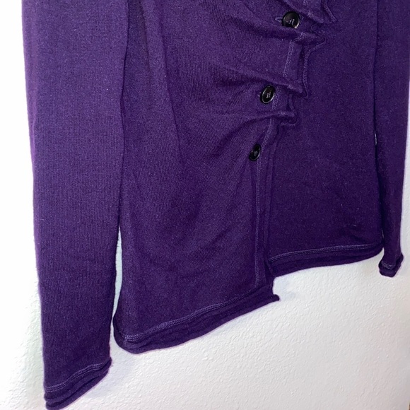 LAFAYETTE 148 Cashmere Knit Pleated Button Sweater - Picture 3 of 6